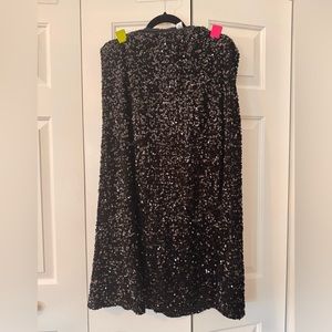 Old Navy Black Sequin Maxi Skirt XL